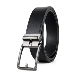 Opasok z pravej kože s automatickou prackou BLACK CLOSE - Čierna