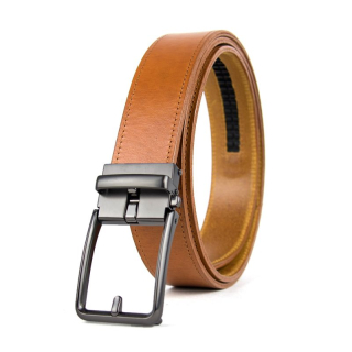 Opasok z pravej kože s automatickou prackou BLACK CLOSE - Koňaková