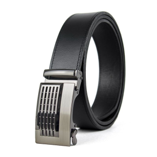 Opasok z pravej kože s automatickou prackou GRILL - Čierna