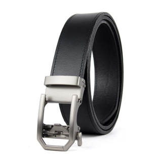 Opasok z pravej kože s automatickou prackou NICKEL GAP - Čierna