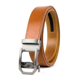 Opasok z pravej kože s automatickou prackou NICKEL GAP - Koňaková