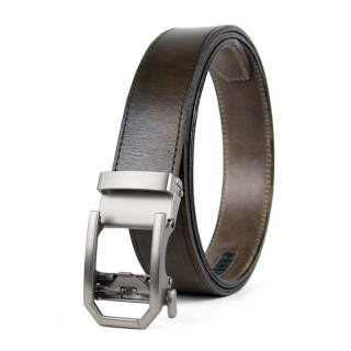 Opasok z pravej kože s automatickou prackou NICKEL GAP - Olivová