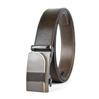 Opasok z pravej kože s automatickou prackou OVERTIME - Olivová