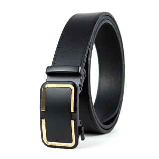 Opasok z pravej kože s automatickou prackou PREDATOR - Čierna