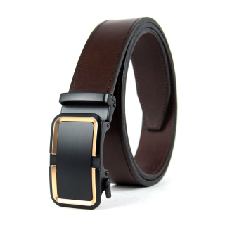 Opasok z pravej kože s automatickou prackou PREDATOR - Tmavo hnedá