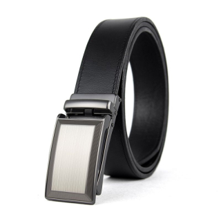 Opasok z pravej kože s automatickou prackou SERVICE - Čierna