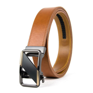 Opasok z pravej kože s automatickou prackou SHEAR - Koňaková