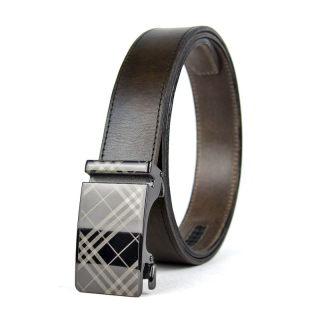 Opasok z pravej kože s automatickou prackou SUBSTANCE - Olivová