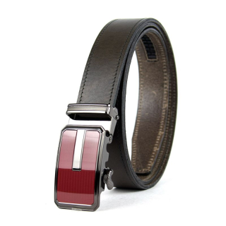 Opasok z pravej kože s automatickou prackou BLOOD - Olivová