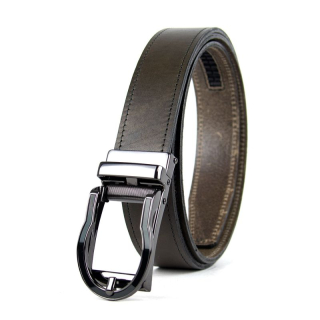 Opasok z pravej kože s automatickou prackou FINESSE - Olivová