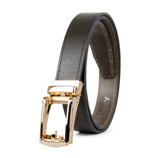 Opasok z pravej kože s automatickou prackou GOLD BELT - Olivová