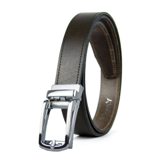 Opasok z pravej kože s automatickou prackou SILVER BELT - Olivová