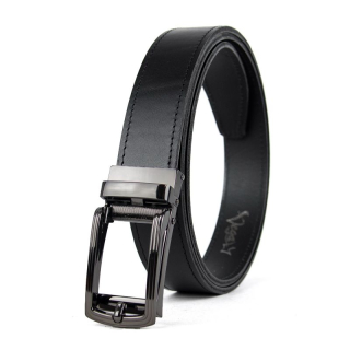 Opasok z pravej kože s automatickou prackou STRINGER - Čierna