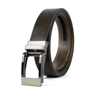 Opasok z pravej kože s automatickou prackou TITANIUM - Olivová