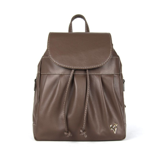 Módny kožený ruksak z pravej kože v Marrone farbe