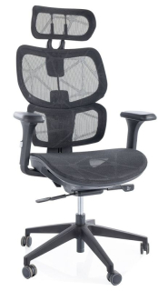 Ergonomické otočné kreslo čierne