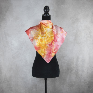 Limitovaná hodvábna šatka LIMITED_237 – 90 x 90 cm, ručne vyrobená na Slovensku