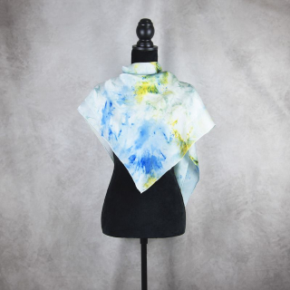 Limitovaná hodvábna šatka LIMITED_238 – 90 x 90 cm, ručne vyrobená na Slovensku