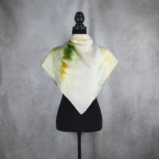 Hodvábna šatka LIMITED_248 – 90 x 90 cm, ručná výroba - 1 kus