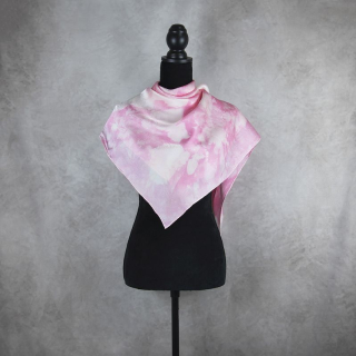 Hodvábna šatka LIMITED_252 – 90 x 90 cm, ručne vyrobená na Slovensku