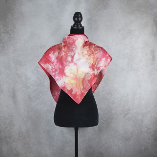 Hodvábna šatka LIMITED_257 – 90 x 90 cm, ručne vyrobená na Slovensku