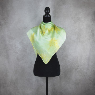 Hodvábna šatka LIMITED_266 – 90 x 90 cm, ručne vyrobená na Slovensku