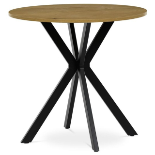 Jedálenský okrúhly stôl 80, MDF doska s dekorom divokého duba