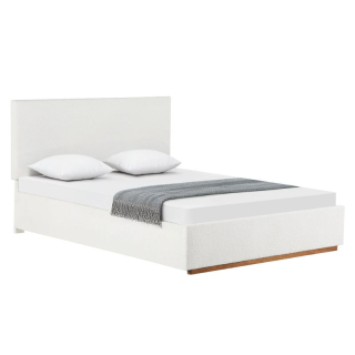 Manželská posteľ s roštom a úložným priestorom, 180x200, biela