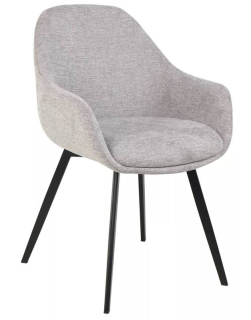 Jedálenská stolička látka Brego, čierny mat-sivá brego 07
