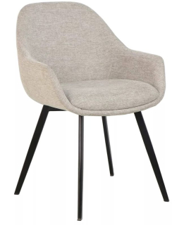 Jedálenská stolička látka Brego, čierny mat-svetlobéžová brego 31