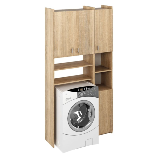 Skrinka nad práčku s regálom, dub sonoma