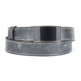 Limitovaný ručne maľovaný kožený opasok s brzdovou prackou, 133 cm, typ09