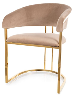 Jedálenská stolička zlatá-béžová Bluvel