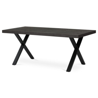 Jedálenský stôl s rozmermi 180x90, nohy v tvare X, šedý dub