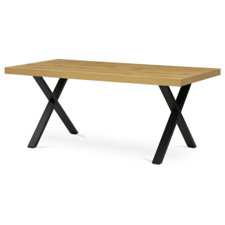 Jedálenský stôl s rozmermi 180x90, nohy v tvare X, dub