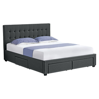 Posteľ s roštom 180x200 cm, sivá Velvet