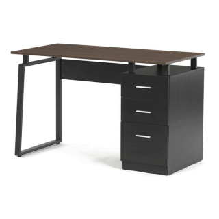 Kancelársky PC stôl, dub-čierna