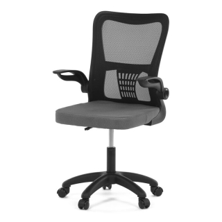  Kancelárska stolička, sivá sieťovina a čierny plast