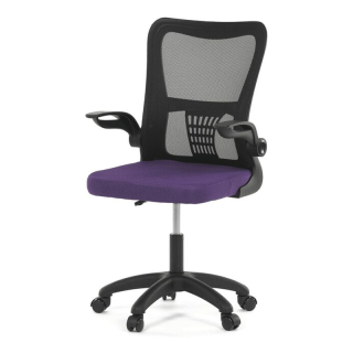  Kancelárska stolička, fialová sieťovina a čierny plast