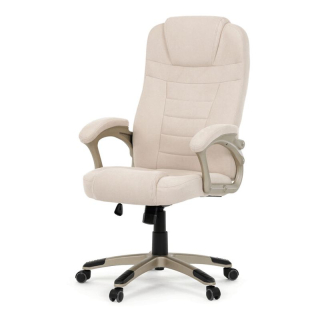 Štýlová kancelárska stolička čalúnená béžovou látkou