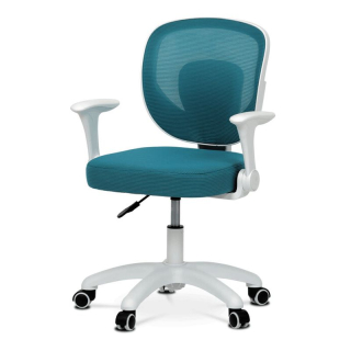 Detská stolička, výškovo nastaviteľná, modrá sieťovina