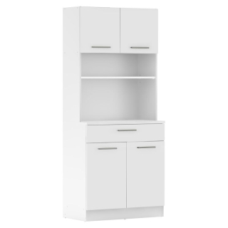 Štvordverový kredenec, biela