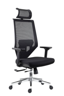 Ergonomická kancelárska stolička, čierna látka