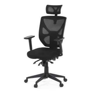 Kancelárska stolička s asynchrónnym mechanizmom a čiernym mesh poťahom