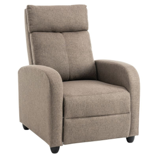 Relaxačné kreslo hnedé, mechanicky polohovateľné - posledný kus