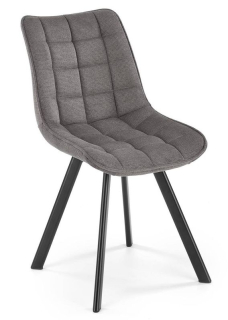 Jedálenská stolička 549, čierny kov – sivá látka VARDO