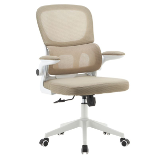 Kancelárske kreslo, z priedušnej sieťoviny v béžovej farbe