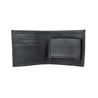 Pánska jednoduchá peňaženka z pravej kože 8762, čierna
