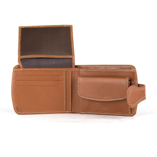 Luxusná elegantná kožená peňaženka 8467 vo svetlo hnedej farbe