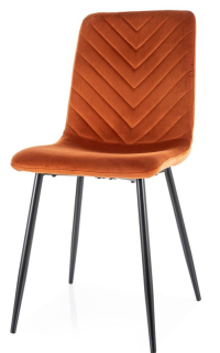 Luxusná jedálenská stolička s prešívaním, čierna-cynamon bluvel 4215